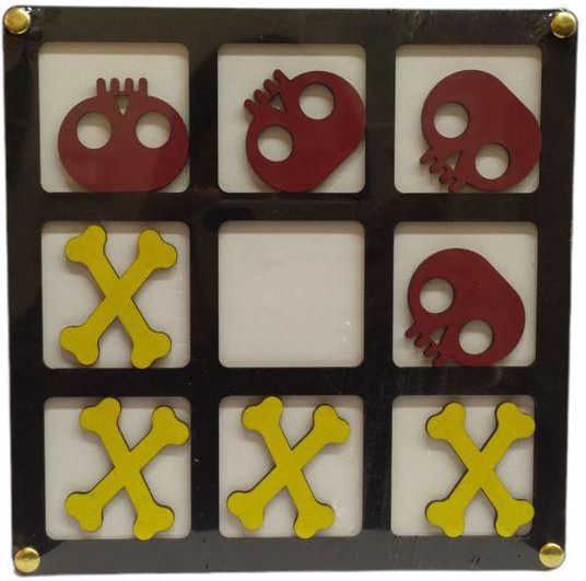 Wooden Board Tic TAC Toe Game XO Table Toy Educational For Adult Kids
