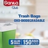 Sanita Club Trash Bags Biodegrdable 5 Gallons,150 Bags