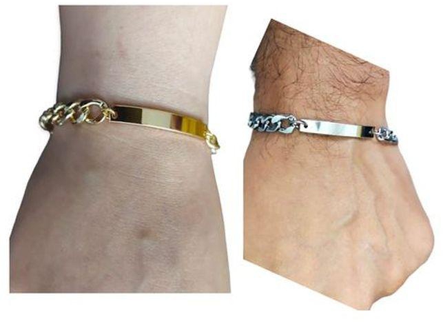 Men's Bracelet Plated Silver, Platinum And Women Chinese Gold
