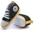 Fashion Black & Yellow Girls Boys Baby Toddler First Walkers Canvas Shoes
