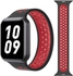 Apple Watch Series 6 Sport Silicone Solo Loop Replacement Band Black-Red