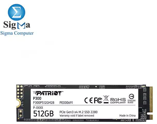 Patriot P300 M.2 PCIe Gen 3 x4 512GB Low-Power Consumption SSD