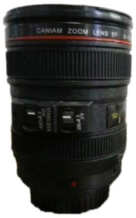 Camera Lens Shaped Coffee Mug Black