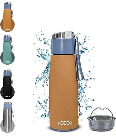 Hanso Stainless Steel Water Bottle Hot/Cold - 18/8 Food Grade, Double Wall Vacuum Insulation, Bpa-Free(500Ml) (Brown 300Ml)