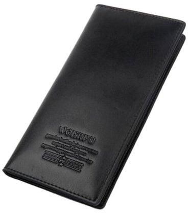 Long Bi-Fold Wallet Black