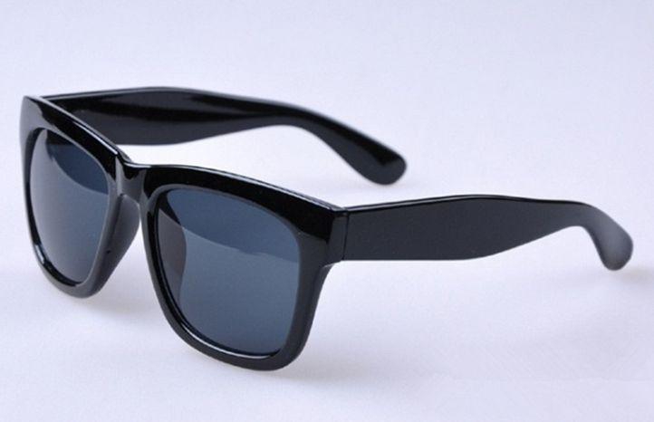 Black sun glasses Retro Reflective Sunglasses Eyewear Clear Frame