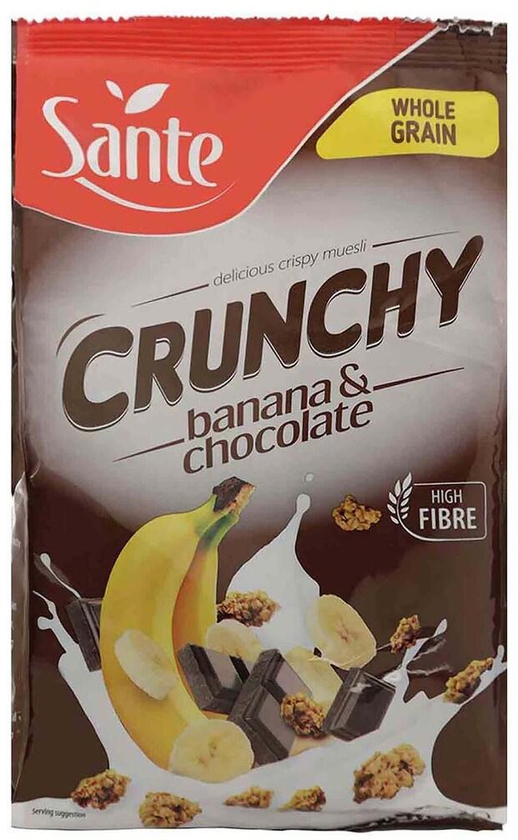 Sante Crunchy Banana With Chocolate Muesli Packet - 350 grams