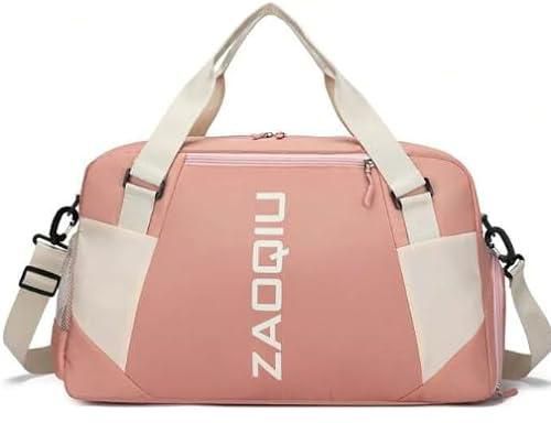 Sports Duffle Bag Shoulder Bag Waterproof Travel Gym Bag Large Capacity (Zaqui-cashmere)