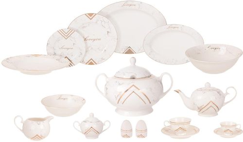 Get Lotus Dream Porcelain Dinner Set, 60 Piece - Multicolor with best offers shop online | cash on delivery | Raneen.com