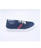 SHOES CLUB Canvas Lace Up Sneakers - Navy Blue & Red