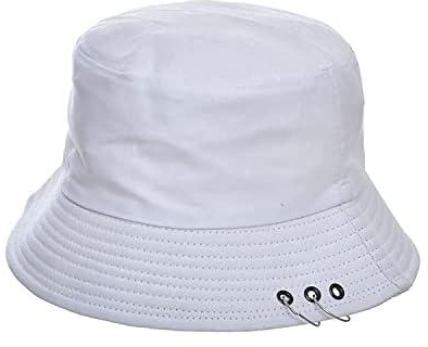 قبعة عميقة للحماية من الشمس مصنوعة من القطن وقابلة للطي للكبار من الجنسين- لون ابيض, أبيض, One Size، للبالغين من الجنسين