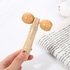 Wooden Massager for Face, Neck and Body with 2 Rollers, Multipurpose Massage Tool, Portable Hand Massager for Face and Body Pain Relief for Leg, Back, Neck, Shoulder(Medium 14cm)