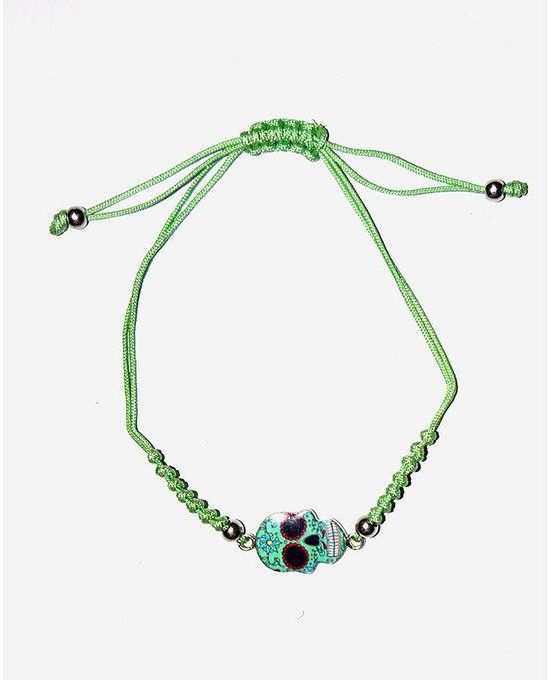 ZISKA Chains Bracelet With a Stone - Green