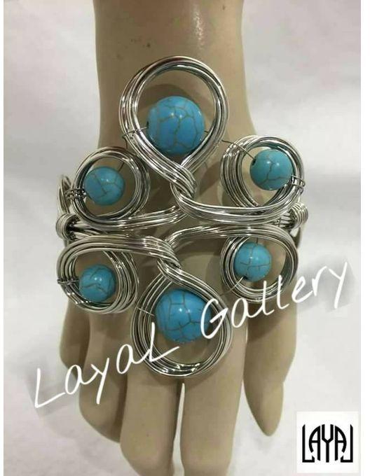 Layal Open Wire Cuff -silver