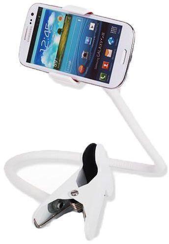 Car Mobile Phone Holder Desktop Bed Lazy Bracket Stand For Apple iPhone Samsung HTC MP3/White