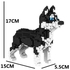 950-Piece Husky Dog Building 3D Puzzle Set 15x17x5.5centimeter