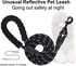 Strong Dog Leash Round Nylon Rope With Comfortable Padded Handle And Highly Reflective Pet Threads Suitable For Medium And Large Dogs Random Colour