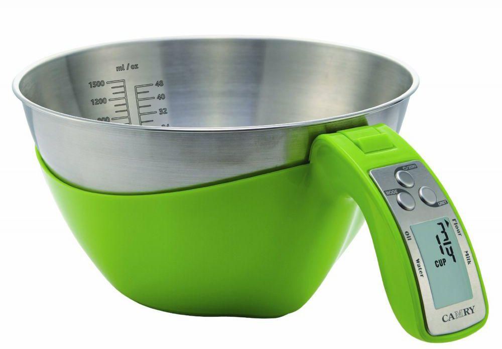 مقياس وزن الكتروني للمطبخ على شكل كوب من كامري - لون اخضر EK6550