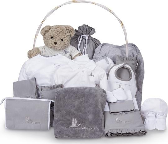 Grey Classic Deluxe Baby Gift Basket
