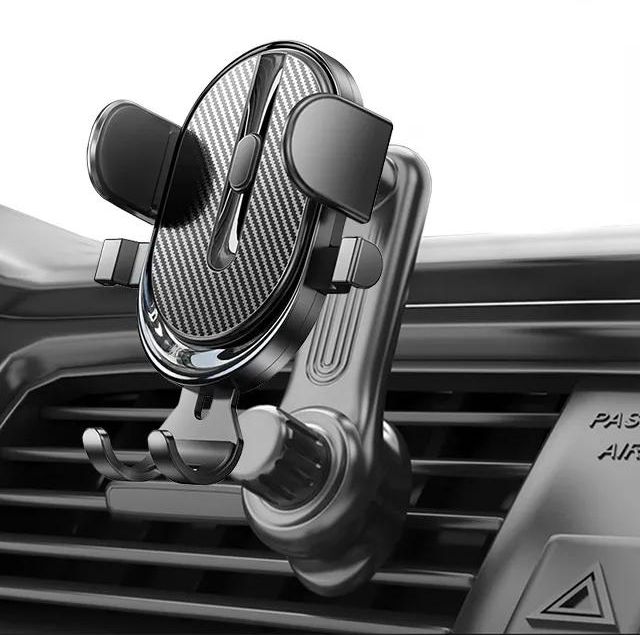 Air Vent Car Phone Holder Stand with Metal Hook Clip 360 Rotation Auto Air Outlet Smartphone Mount Support Bracket Clamp
