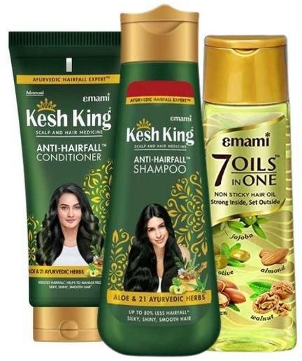 Kesh King الباقة العناية الشعر الهندية الثلاثية (1+1+1)