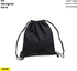 Canvas Drawstring Backpack Bag (Black)