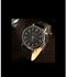 Yazole Men's Leather Wrist Watch - Black