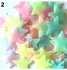 100-Piece Bedroom Fluorescent 3D Glow Luminous Stars Wall Stickers Multicolor