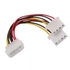 Power IDE 4 Pins 2 Female to 1 Male Splitter Cable