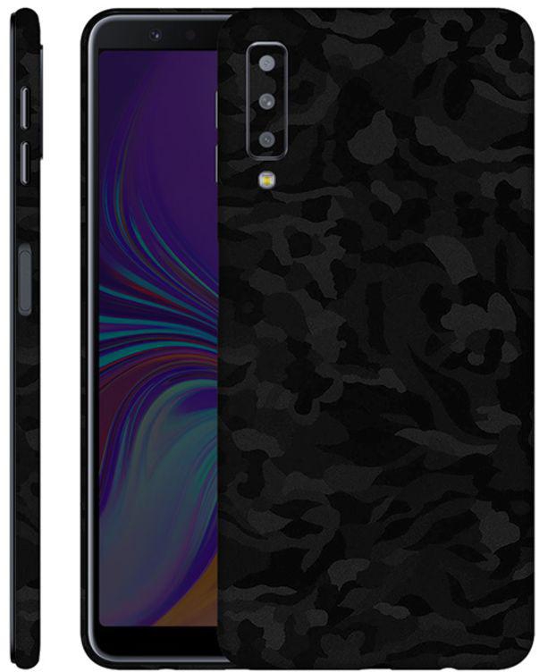 Protective Vinyl Skin Decal For Samsung Galaxy A7 2018 Black Camouflage
