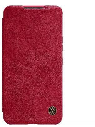 Qin Pro Series Flip Leather case for Samsung S22 With ( CamShield Slide Camera Protection ) - Red