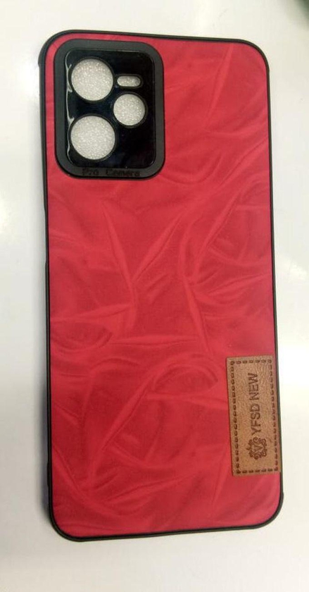 Realme C35 Leather Classy Shock-Proof Protective Cover Case - Red.