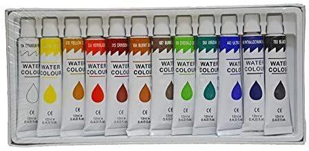 Generic Water Colour Tube Paint Set 12 Colours X 12 ml
