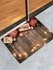 Christmas Gift Wooden Printed Decorative Floor Mat - W16 X L24 Inch