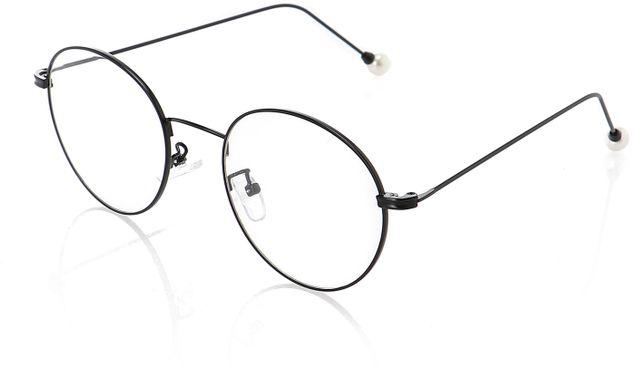 نظارة للجنسين بفريم معدني انيق - عدسات مضادة للاشعة الضارة - أسود