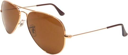 Unisex Brown Aviator Sunglasses