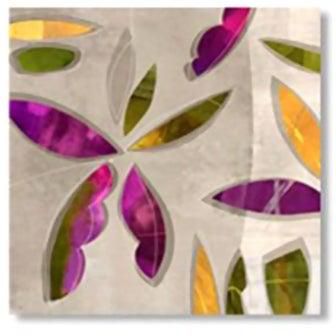 Decorative Wall Poster With Frame Green/Purple/Grey 20x20cm