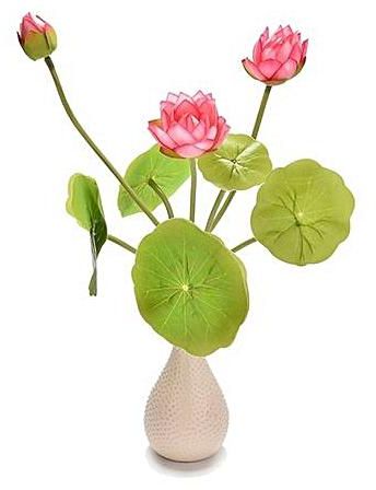 Vivid Autumn Artificial Flower Fake Water Lily Home Room Decor Real Touch  Fc