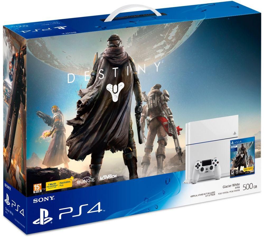 Sony PlayStation 4 Standard Edition ‫(500 GB, White) + Destiny for PS4