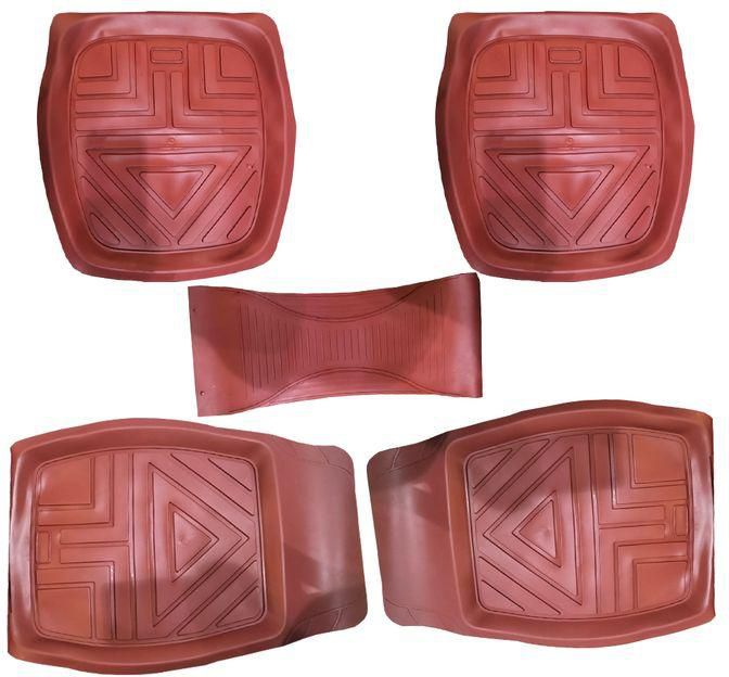 Car Floor Mat Set, 5 Pieces, Egyptian, Vegetal Color, Basin Mat