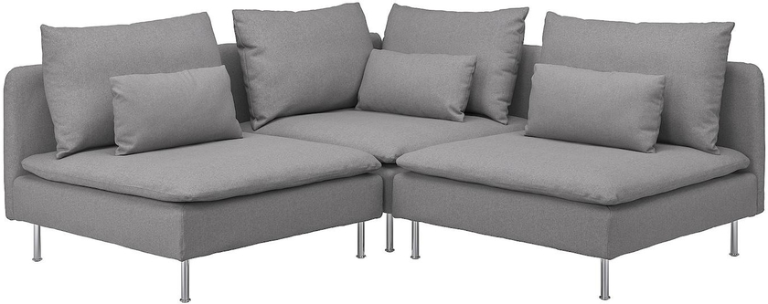 SÖDERHAMN Corner sofa, 3-seat - Tonerud grey