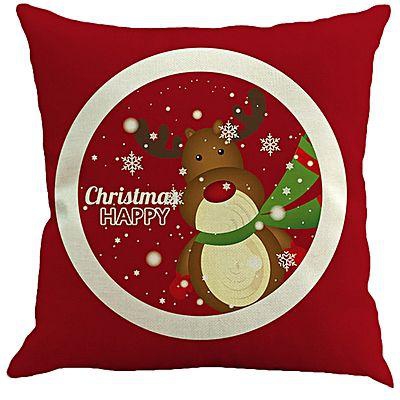 Eissely Christmas Printing Dyeing Sofa Bed Home Decor Pillow Cover Cushion Cover