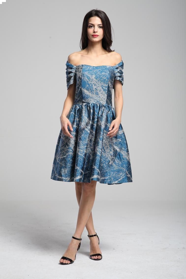 Short Dress for Women by Opera , Blue , Size 42 EU