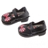 Magideal Pair Of Red Bowknot Print Strap Shoes For 1/6 BJD SD BB Girl Dolls - Black