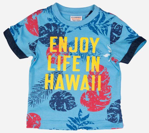 Hozayen " Enjoy Life in Hawaii " T-Shirt - Blue