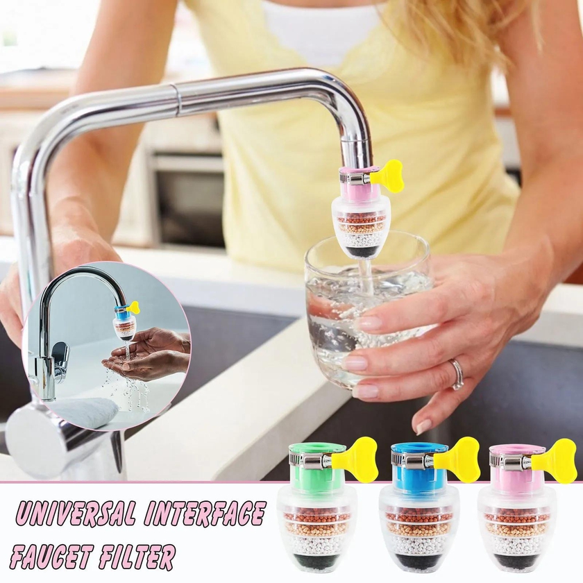Universal 6 Layer Carbon Faucet Water Filter Tap Extension