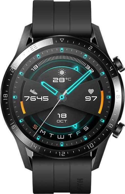 Huawei LTN-B19-BK GT 2 Smart Watch with Fluoroelastomer (Pack of 1) - Black