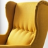 STRANDMON Armchair and footstool - Skiftebo yellow