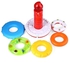 FSGS Colorful Kids Electronic Birthday Cake Piling Ring Learning Educational Gift With Candle Music 1417