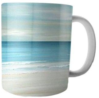 Printed Coffee Mug Blue/White Standard